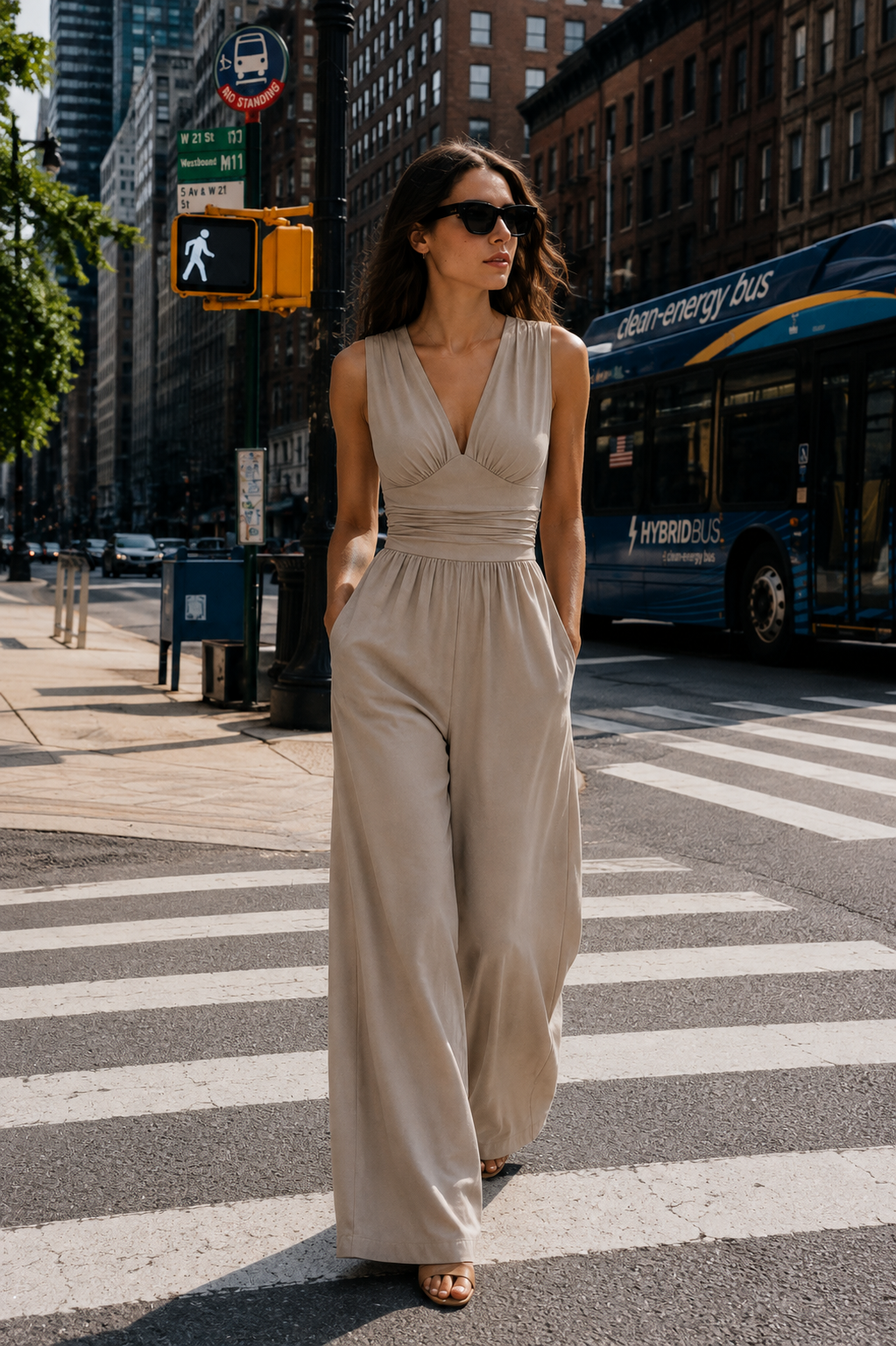 CHELSEA RG | Mono sin mangas de pierna ancha – Elegante y moderno