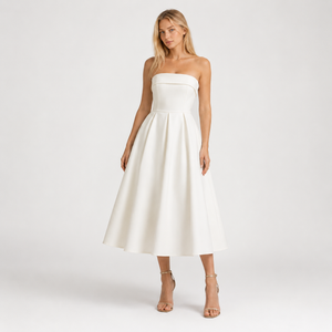 ANA RG | Elegante vestido con escote de hombros descubiertos