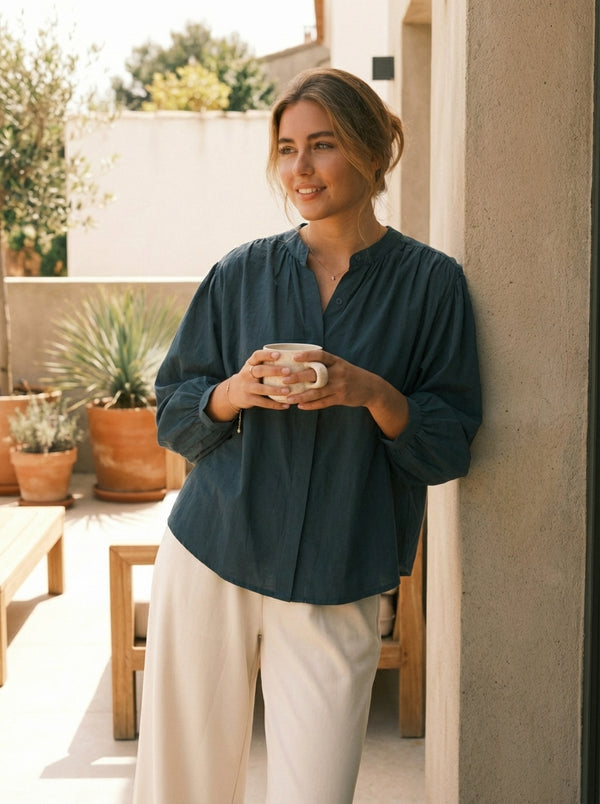 RosaGU- Blusa Jessica azul marino
