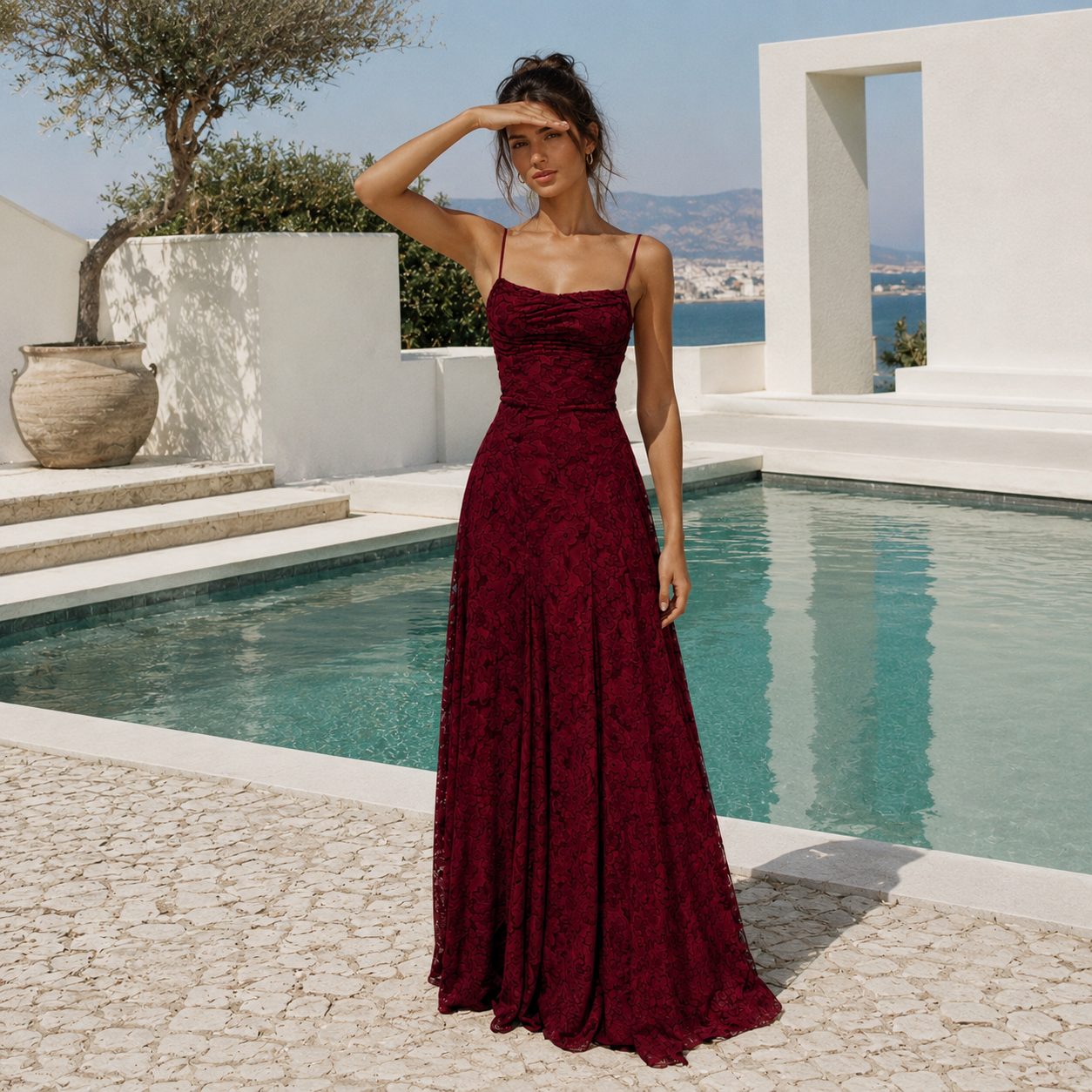 SOFÍA RG | Elegante vestido largo de encaje